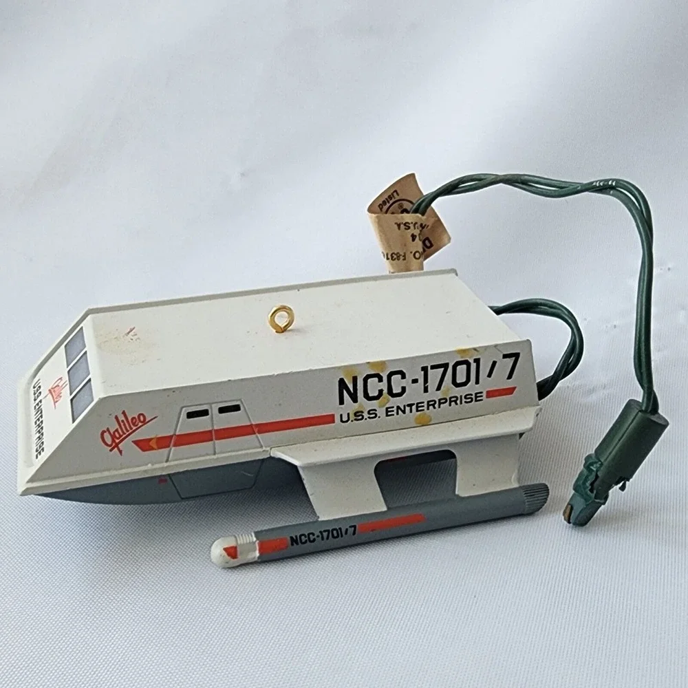 Hallmark 1992 Star Trek Galileo Shuttlecraft Mr Spok's Voice Sound Light Limited